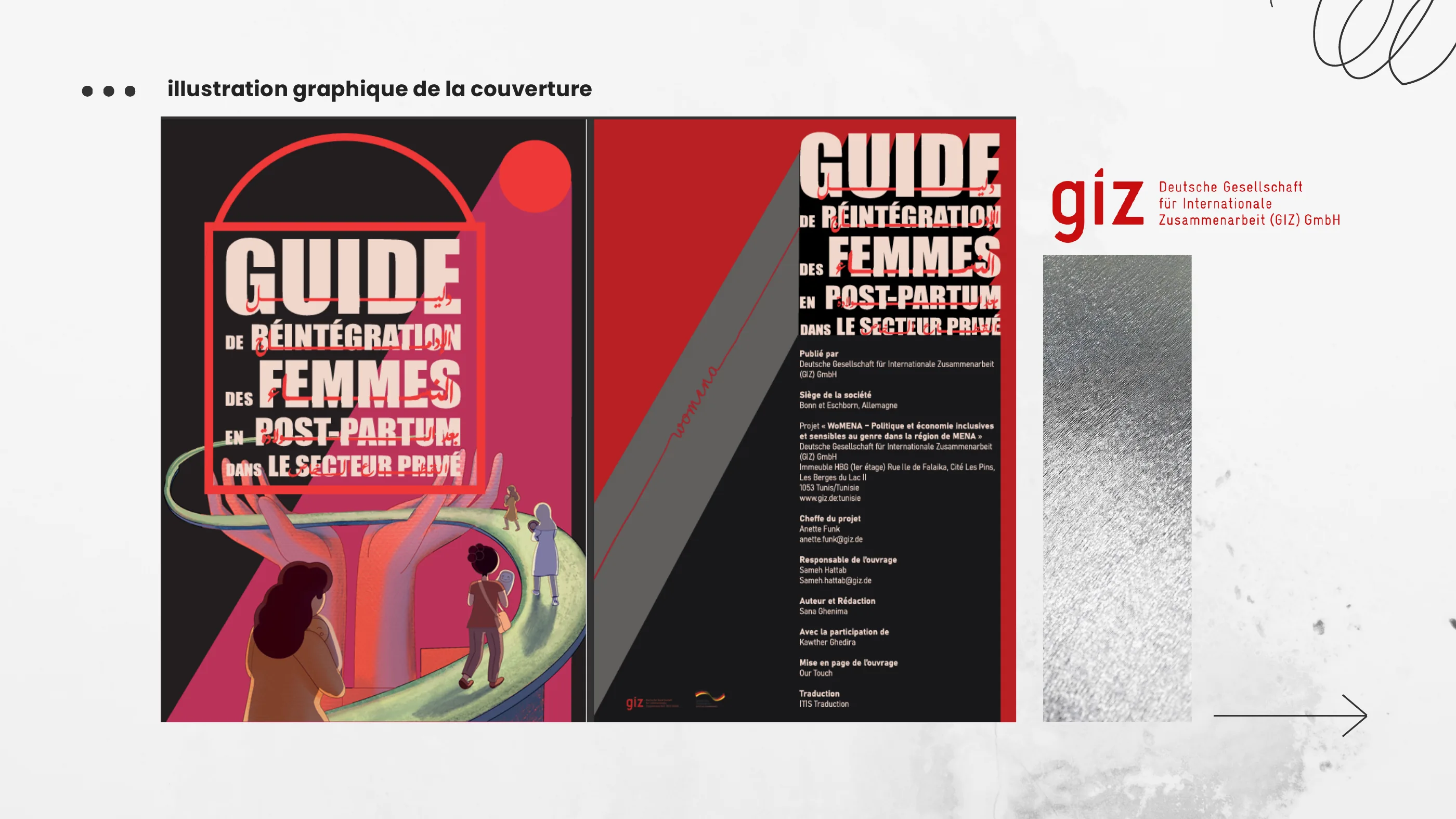 Extrait de design éditorial présenté dans le portfolio de Safia Chraiet