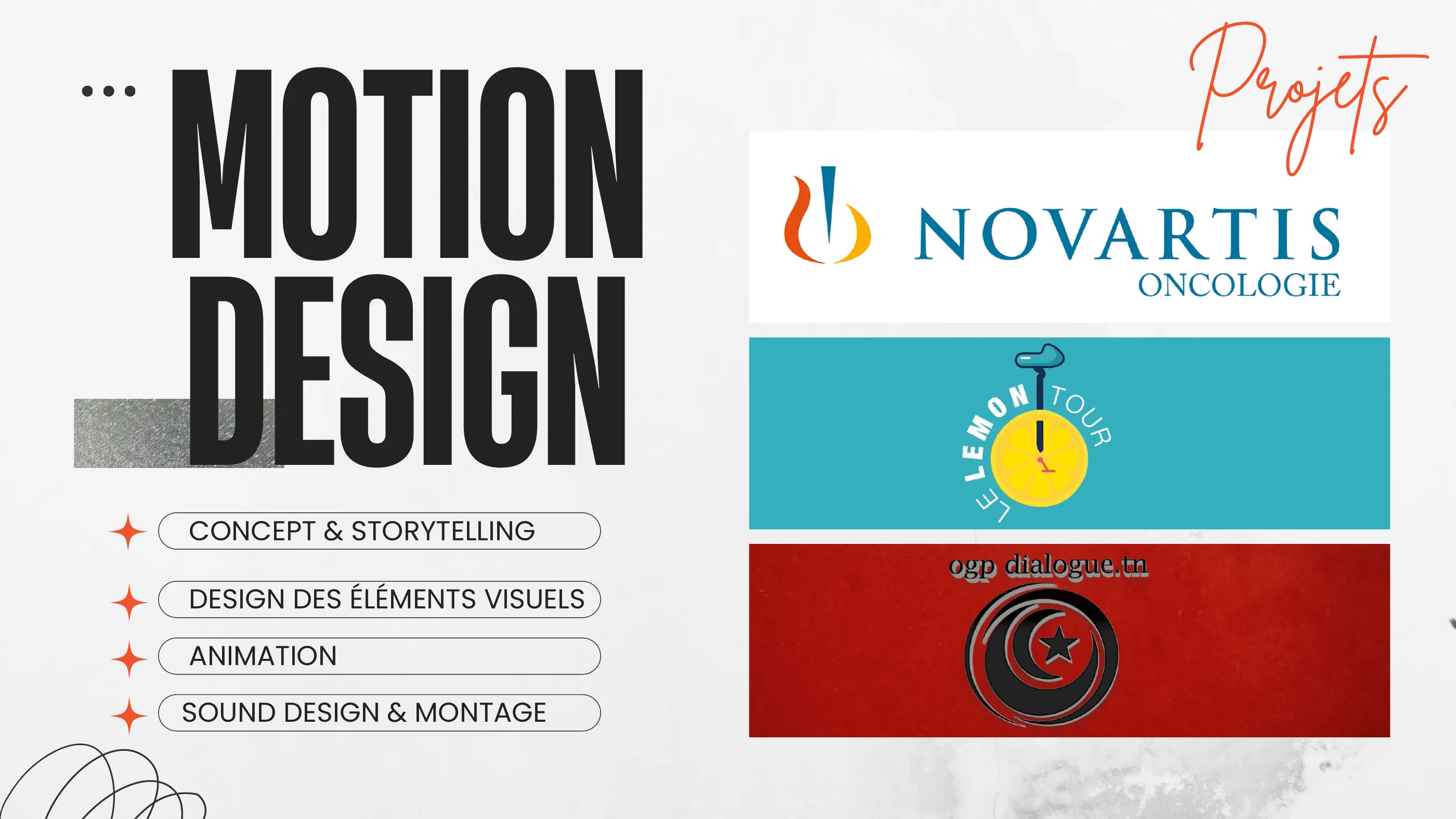 Sélection de projets de motion design